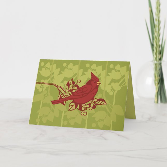 Cardinal Holiday Card (Front)