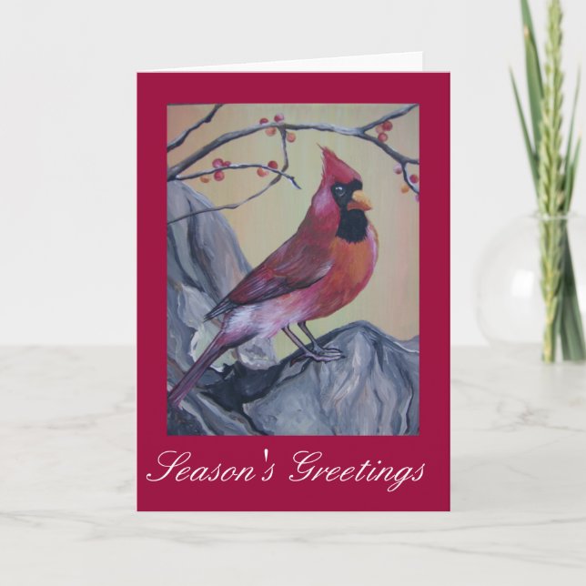Cardinal Holiday Card (Front)