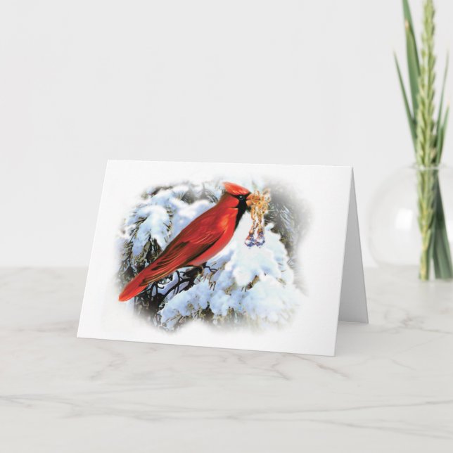 Cardinal Holiday Greeting Card (Front)