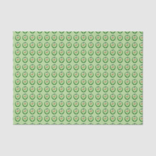Cardinal Holly Wreath Seasons Light Green Tile Tissue Paper