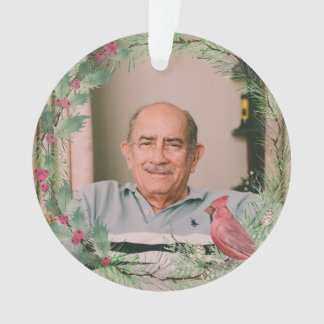 Cardinal I am Always With You Photo Dad Loss Ornament