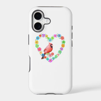 Cardinal in Flower Heart