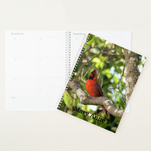 Cardinal in Tree Personalized Planner (Display)