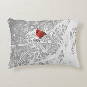 Cardinal in Winter Decorative Pillow