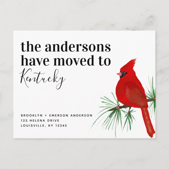 Cardinal Kentucky Moving Announcement (Front)