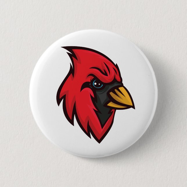 Cardinal Mascot Button (Front)