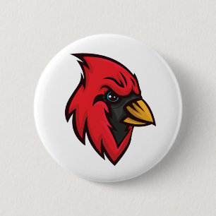 Cardinal Mascot Button