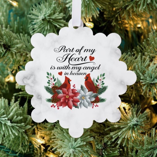 Cardinal Memorial Christmas  Ornament Card (Insitu (Tree))