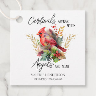 Cardinal Memorial Favour Tags
