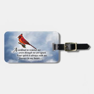 Cardinal Memorial Poem Luggage Tag
