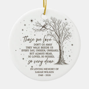 Cardinal Memorial Tree Custom Name Ornament