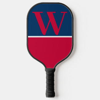 Cardinal & Navy College Monogram Pickleball Paddle