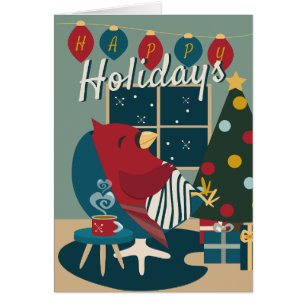 Cardinal of Resistance Happy Holidays bold colors