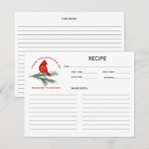 Cardinal on Pine Branch From the Kitchen Of