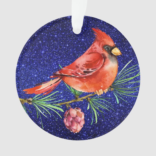 Cardinal - Ornement d'oiseaux rouges (devant)