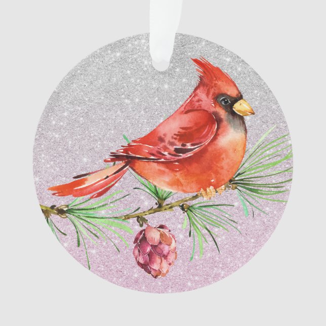 Cardinal - Ornement d'oiseaux rouges (devant)