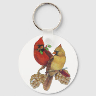 Cardinal Pair Keychain