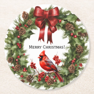 Cardinal Paper Coaster