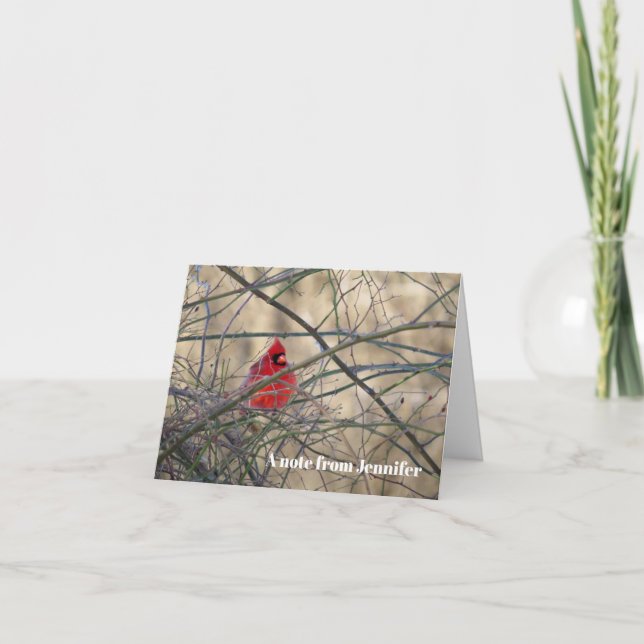 Cardinal Perché dans l'arbre Personnalisé (Devant)