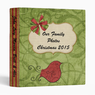 Cardinal Personalized Christmas 2015 Binder