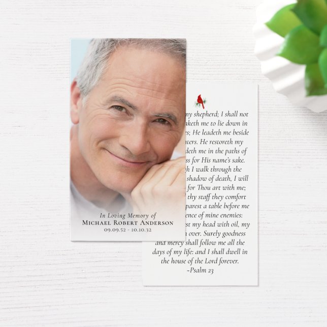 Cardinal Photo Memorial Card (Bureau)