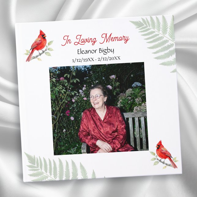 Cardinal Poem Celebration of Life Funeral Guest Book (Creator Uploaded)