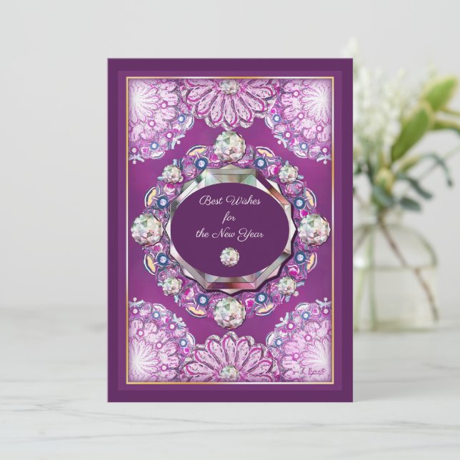 Cardinal red Rosace Card (Standing Front)