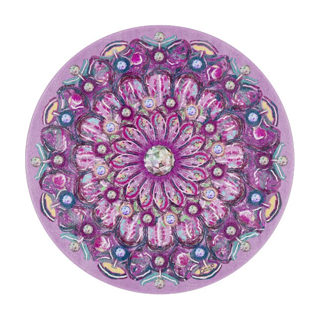 Cardinal Red Rosace Cutting Board (Front)