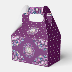 Cardinal Red Rosace Favor Box