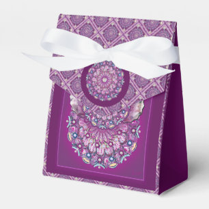 Cardinal Red Rosace Favor Box