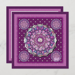 Cardinal Red Rosace Holiday Card