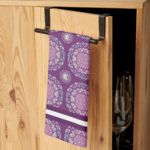Cardinal Red Rosace Kitchen Towel
