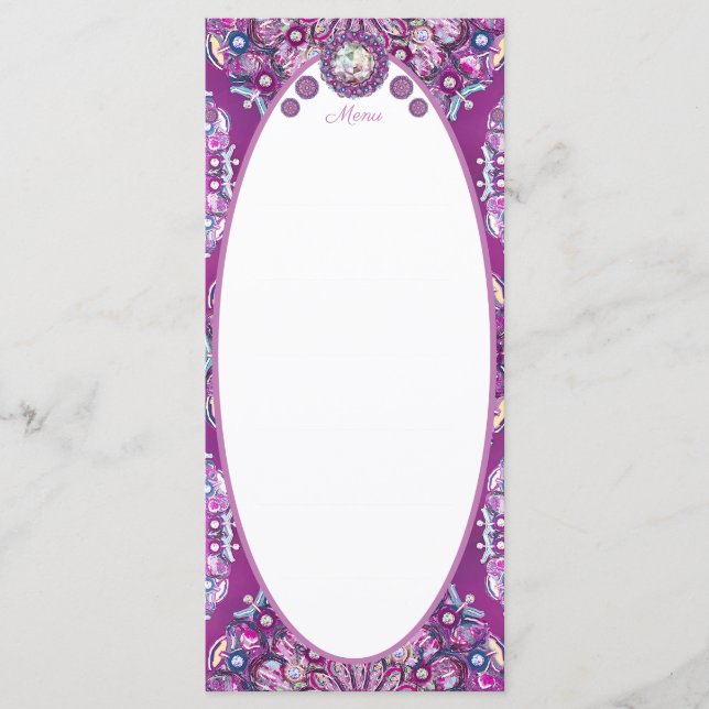 Cardinal Red Rosace Menu (Front)