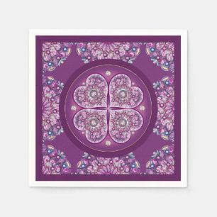 Cardinal Red Rosace Napkin