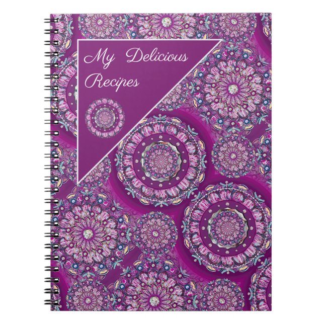 Cardinal red Rosace Notebook (Front)