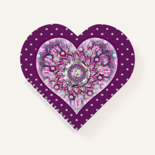 Cardinal Red Rosace Notebook