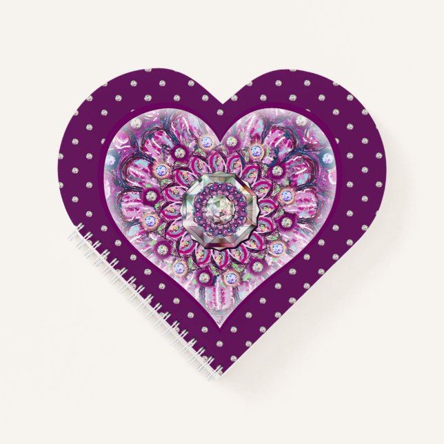 Cardinal Red Rosace Notebook (Front)