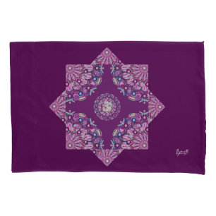 Cardinal red Rosace Pillowcase