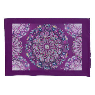 Cardinal red Rosace Pillowcase