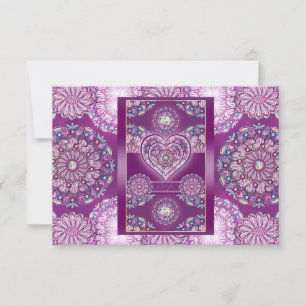 Cardinal Red Rosace RSVP Card