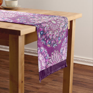 Cardinal Red Rosace Short Table Runner