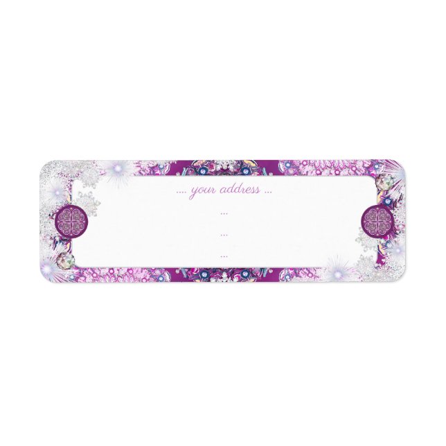 Cardinal red rosace & snowflake (Front)