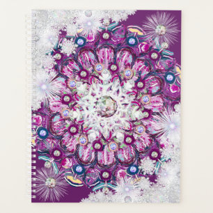 Cardinal red rosace & snowflake planner