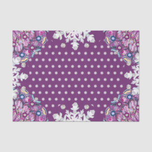 Cardinal red rosace & snowflake tissue paper