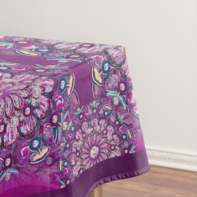 Cardinal Red Rosace Tablecloth (In Situ)