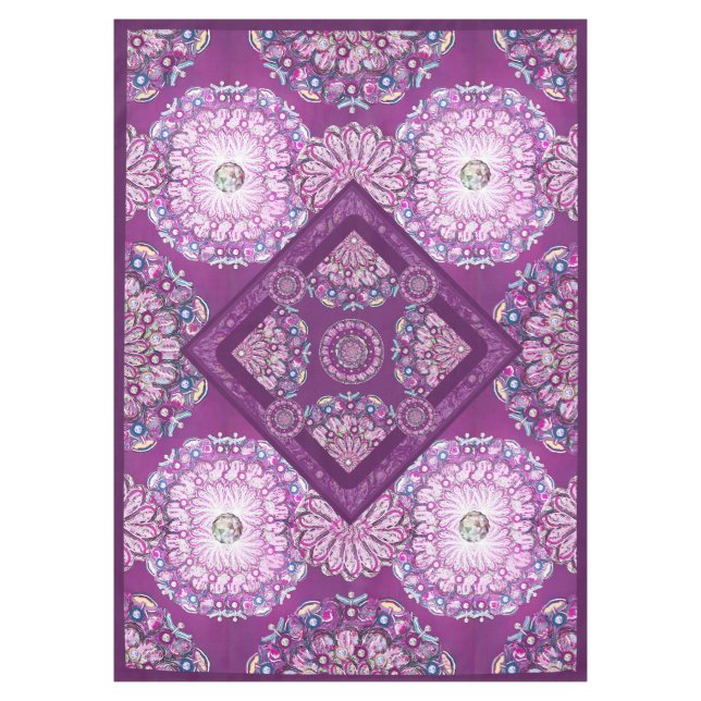 Cardinal Red Rosace Tablecloth (Front)