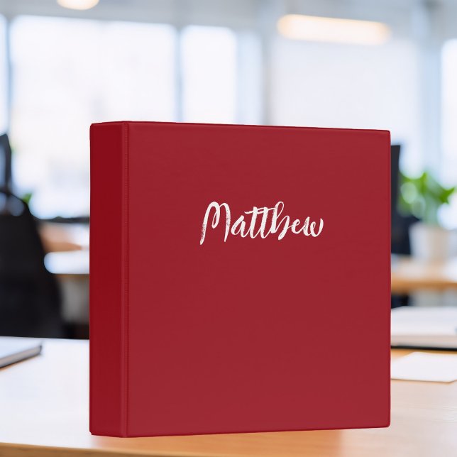  cardinal red solid colour -personalized  binder (Creator Uploaded)