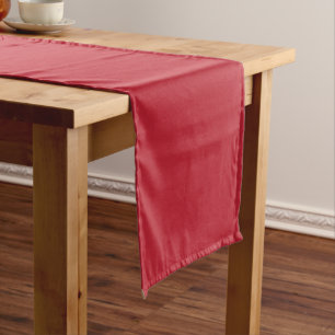 cardinal red solid colour short table runner