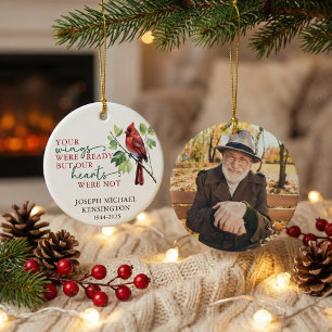 Cardinal Remembrance Memorial Keepsake Photo Ceramic Ornament