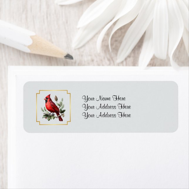 Cardinal Return Address Labs Matching Set (En situation)